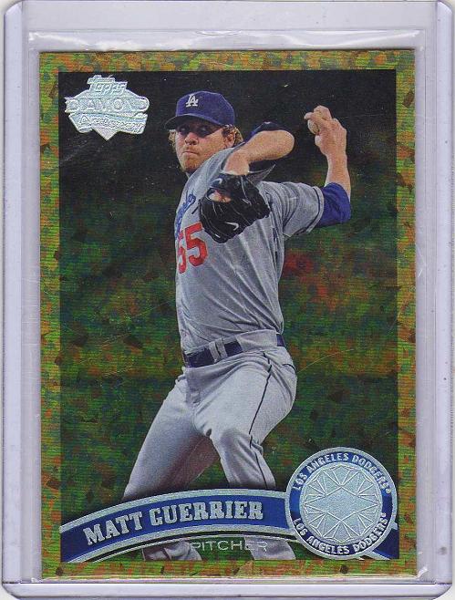 2011 Topps Update Diamond Anniversary Matt Guerrier  Card #US153 - Los Angeles Dodgers